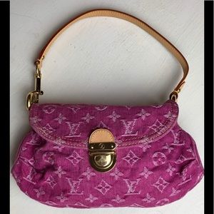 Louis Vuitton mini pleaty in pink denim